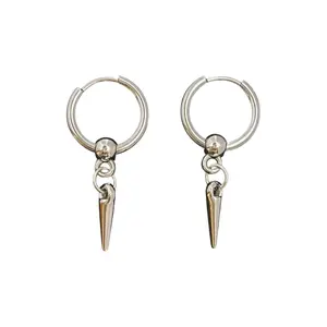 Minimalist Spike Dangle Drop Earrings for Men Women,Streetwear Hip Hop Punk Unisex Earrings