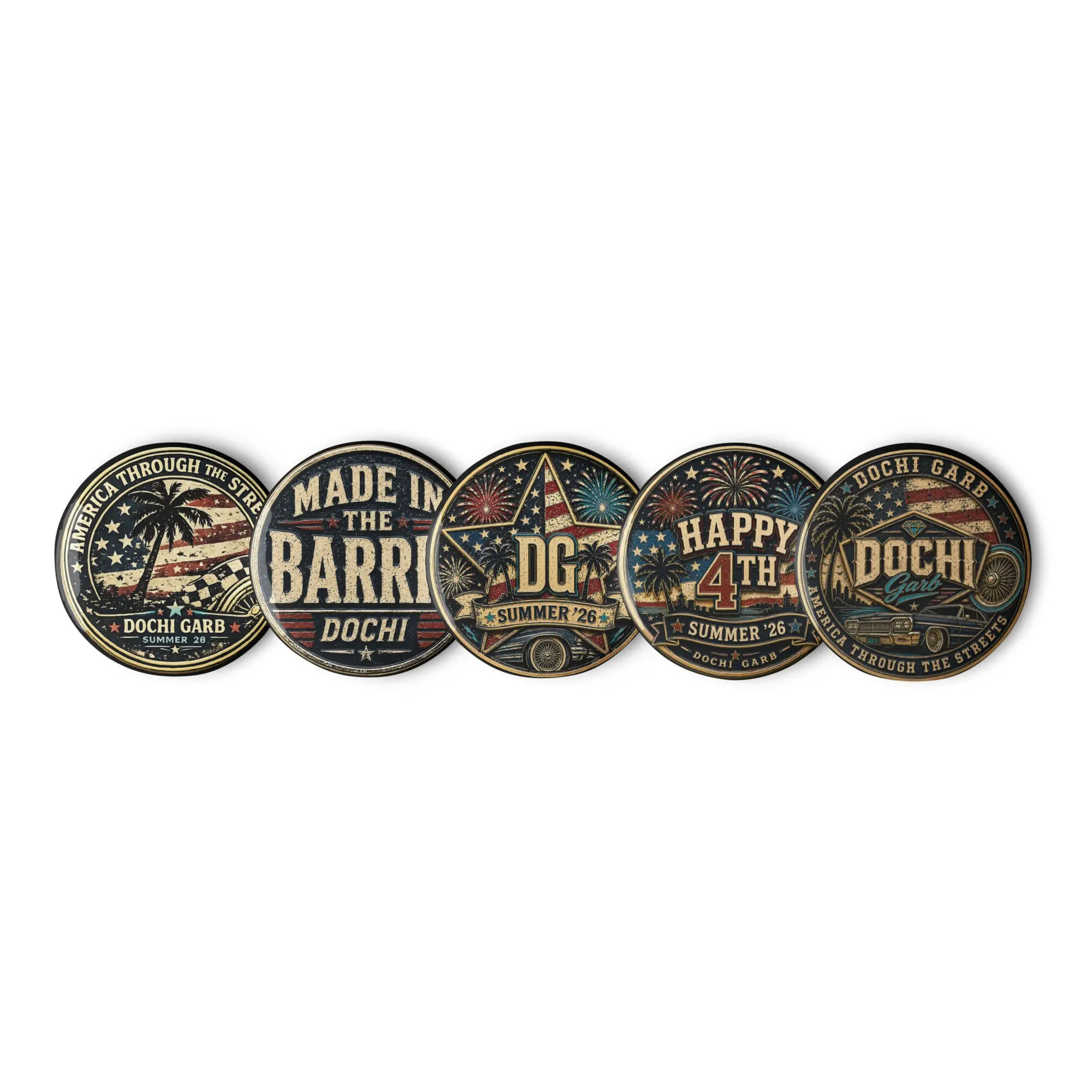 DOCHI America Summer '26 - America Collector Pin Set (5-Pack)