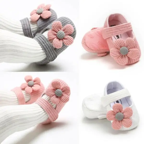 #Springtok Summer Newborn Baby Girl Shoes,Soft Bottom Flowers Cotton Non-Slip Toddler Crib Footwear