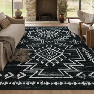 Lahome Boho Washable Soft Rug for Living Room, Bedroom,Moroccan Western Dining Room Rug for Under Table, Low Pile Distressed Aztec Rug for Home Decor Lahome Boho Washable Soft Rug for Living Room, Bedroom,Moroccan Western Dining Room Rug for Under Table, Low Pile Distressed Aztec Rug for Home Decor