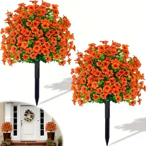 2-Pack Artificial Eucalyptus Leaves () with Nails, Easy Install Fake Evergreen Tree, Outdoor Garden Decor, Porch, Farmhouse Kitchen