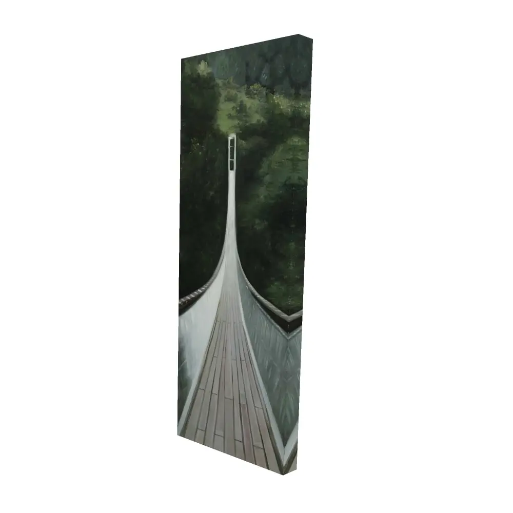 212 MAIN High-Detail Steep Bridge Artwork - 16x48 in. Outdoors Nature Landscape Photo, Home Aesthetic Bedroom Wall Decor, Tree-Infused Brown Sweet Home Gift Poster & Print