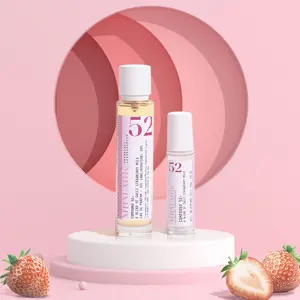 No 52 Sweet Strawberry Milk Duo Set - Eau De Parfum & Roll-On Perfume with Strawberry, Lipstick, Plum, Raspberry, Milk, Lotion, Baby Powder, Caramel, Sugarcubes, Amber Scent Notes