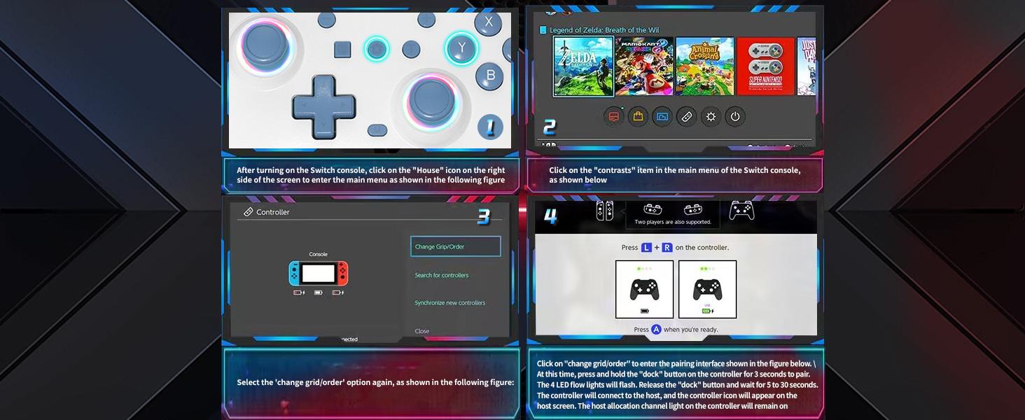 YUYIU Wind Chaser 1 Multi-Platform Wireless Controller for Switch PC Steam with Hall Effect Joystick Dual Vibration Macro Back Buttons 1000Hz Polling 6-Axis Gyro & Turbo