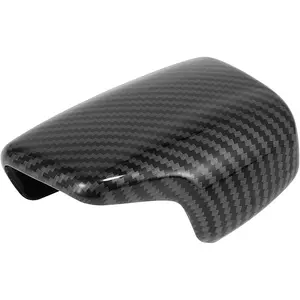 ABS Black Carbon Fiber Print Car Gear Shift Knob Cover Trim Replacement for Audi A4 S4 A5 S5 2017-2020 for Audi Q5 SQ5 Q7 2017-2019