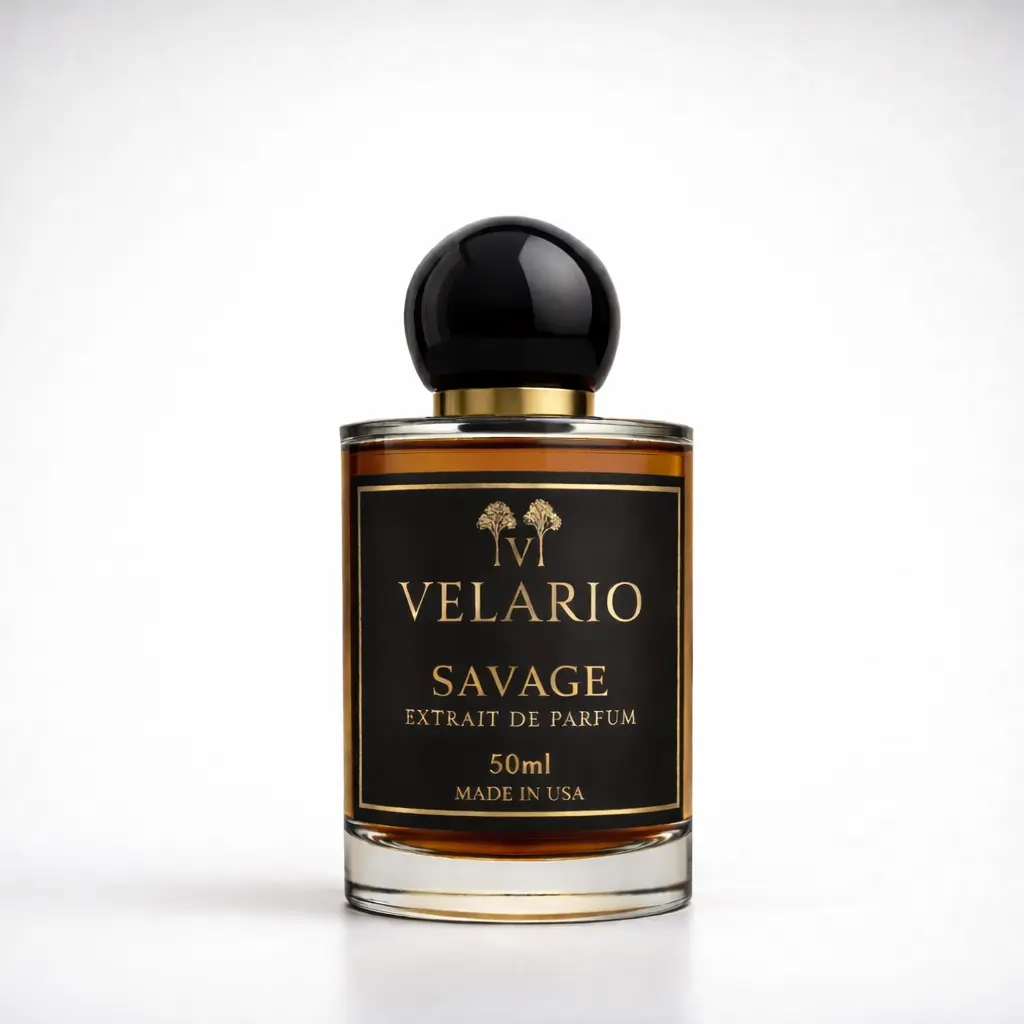 Velario Savage Inspired By Sauvage 50ml Extrait De Parfum Bottle - Unisex Crisp Aromatic Citrus Fragrance with Bergamot, Spicy Pepper, Ambroxan Base, Made in US, Single Item, Yes