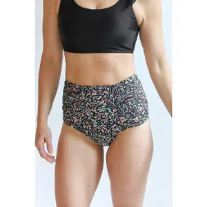Moderate Coverage High Waist Bikini Bottoms