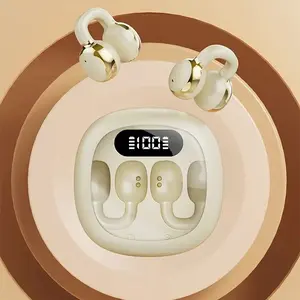 Wireless Bluetooth-Compatible Sports Headset with Open-Back Design, TWS HiFi Bass Stereo Sound, Open Wireless Earbuds Compatible with Android & iPhone, Ideal for Gaming