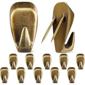 Cubicle Hooks Fabric Panel Wall Clips Picture Hangers for 40 Lbs Hanging Supplies for Office Home Kitchen Room Board Bronze 10 Pieces