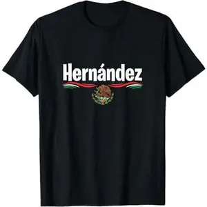 Mexico Flag T Shirt Spanish Birthday Gift Name Hernandez T-Shirt
