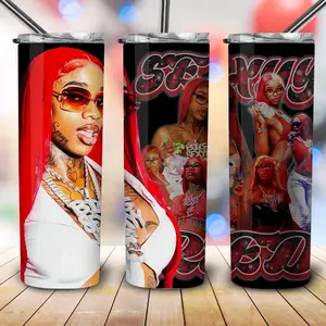 20oz Stainless Steel Rapper Tumbler with Washable and Reusable Design - Portable Drinkware Bottle Bottled