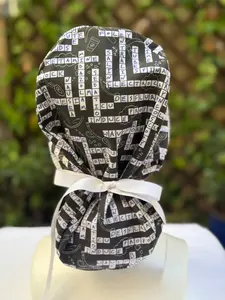 Anesthesia puzzle Ponytail Scrub Cap