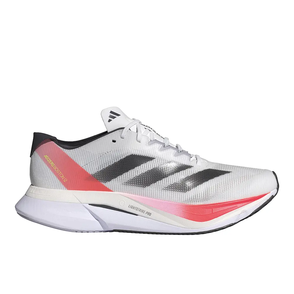 adidas Mens Adizero Boston 12 Running Sneakers Shoes - White
