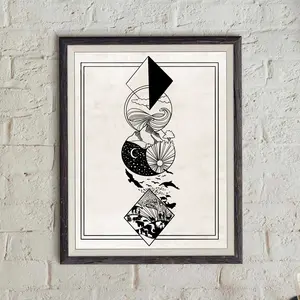 Creation Days Print- Black and White