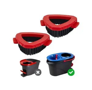 Dual Scrub Brush Spin Mop Head Set for O Cedar EasyWring