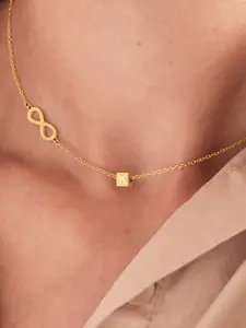 Women's Stainless Steel Chain Necklace, Casual Fashion Letter Infinity Symbol Design, All Seasons Jewelry, Simple Style, Minimalist Necklace