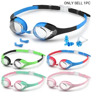 Kids Pool Accessories, Swim Goggles Wide Angle Anti-fog UV Protection Swimming Goggles, Comfortable To Wear, Suitable for 3-14 Years Girls Boys