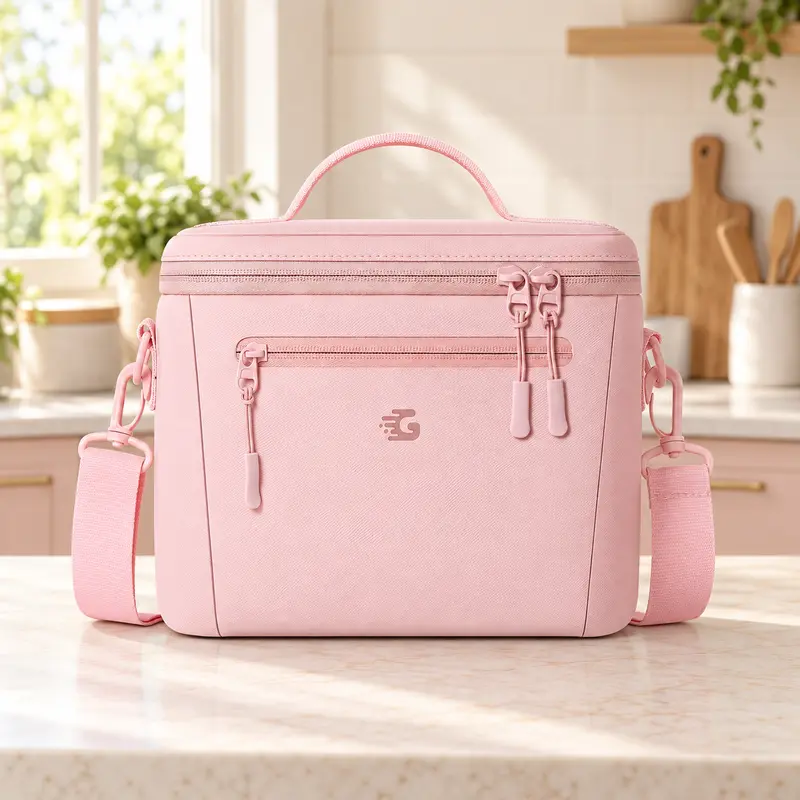 GLORIEROO Women's Insulated Lunch Bag, Leak-Resistant Cooler Tote with Adjustable Removable Shoulder Strap, Easy-Clean Lining for Work & Travel