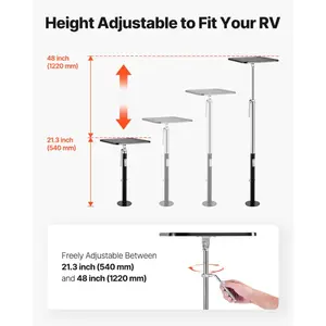 VEVOR RV Slide Out Support Jack, 2 PCS Camper Slide-Out Leveling Jack, Powder-Coated Steel Support Jacks for RV, Camper, Travel Trailer, Supports Up to 1000lbs, Adjustable from 21.3 inch to 48 inch