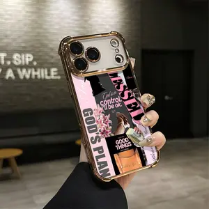 GOD'S PLAN Lily Pattern Four-corner Drop-proof TPU Phone Case for iPhone 17 Air iPhone 16 Pro Max 15 14 13 12 11 Plus Shockproof Full Camera Protection Durable Slim Silicone Case