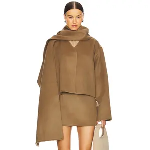 L'Academie Milly Wool Jacket in Olive Green