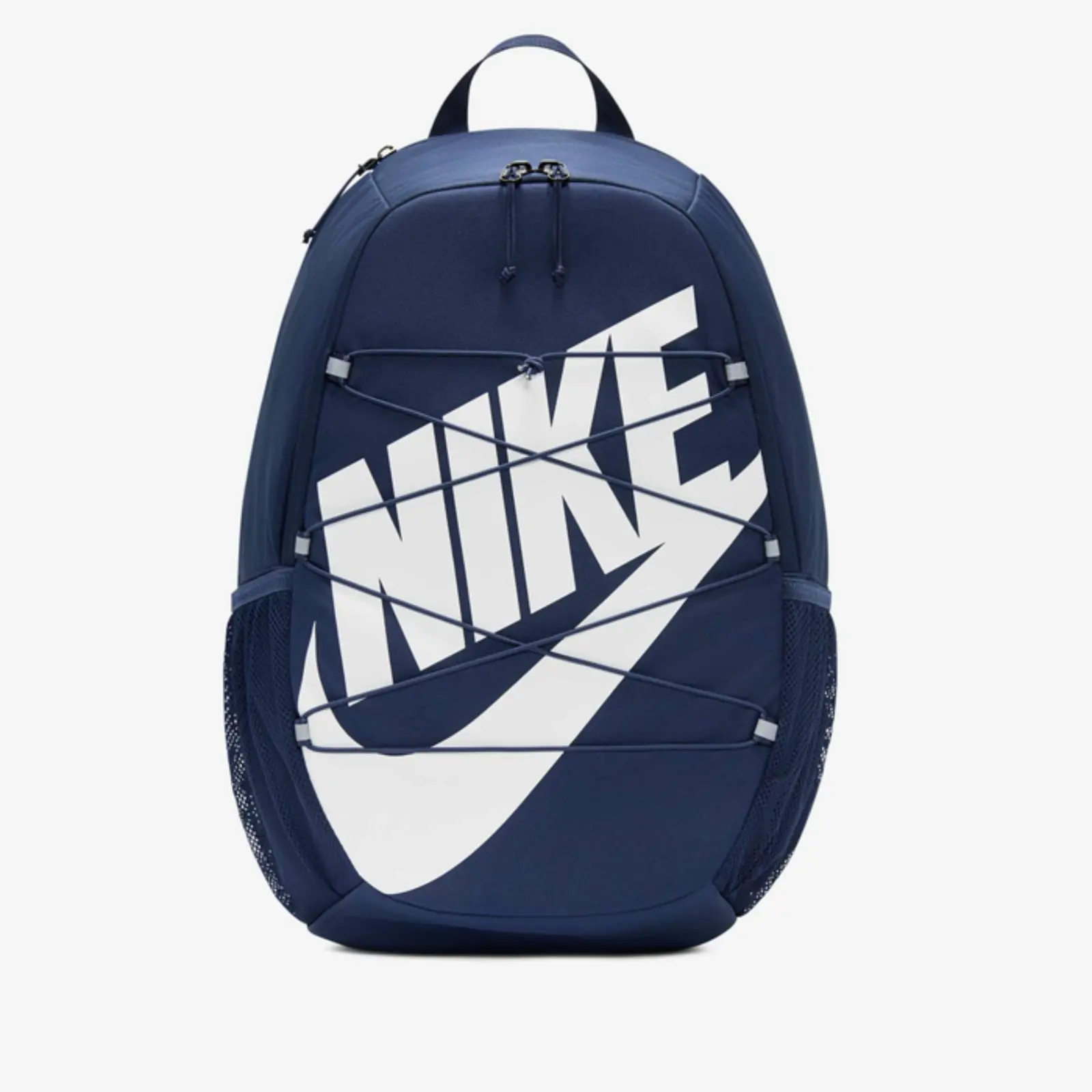 Nike Heritage Sweep Back Backpack IO8733-410 / Midnight Navy / White / Everyday Backpack / Lightweight Sports Bag / Casual Travel Backpack / School Bag / Durable Carryall / Multiple Pocket Storage / Unisex Backpack