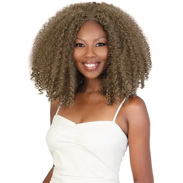 MOTOWN TRESS GLAM+AIRY GLUELESS PRE-STYLED QUICK & EASY CROCHET WIG 14 INCH - WHC.AFRO4C