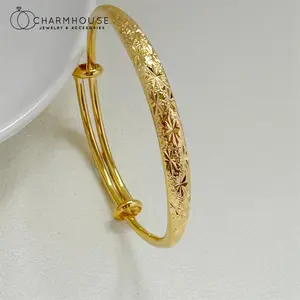 Women's Hand Bracelets Gold Color Smooth Stars Cuff Bangles Adjustable Pulsera Femme Wedding Jewelry Accessories Party Gifts