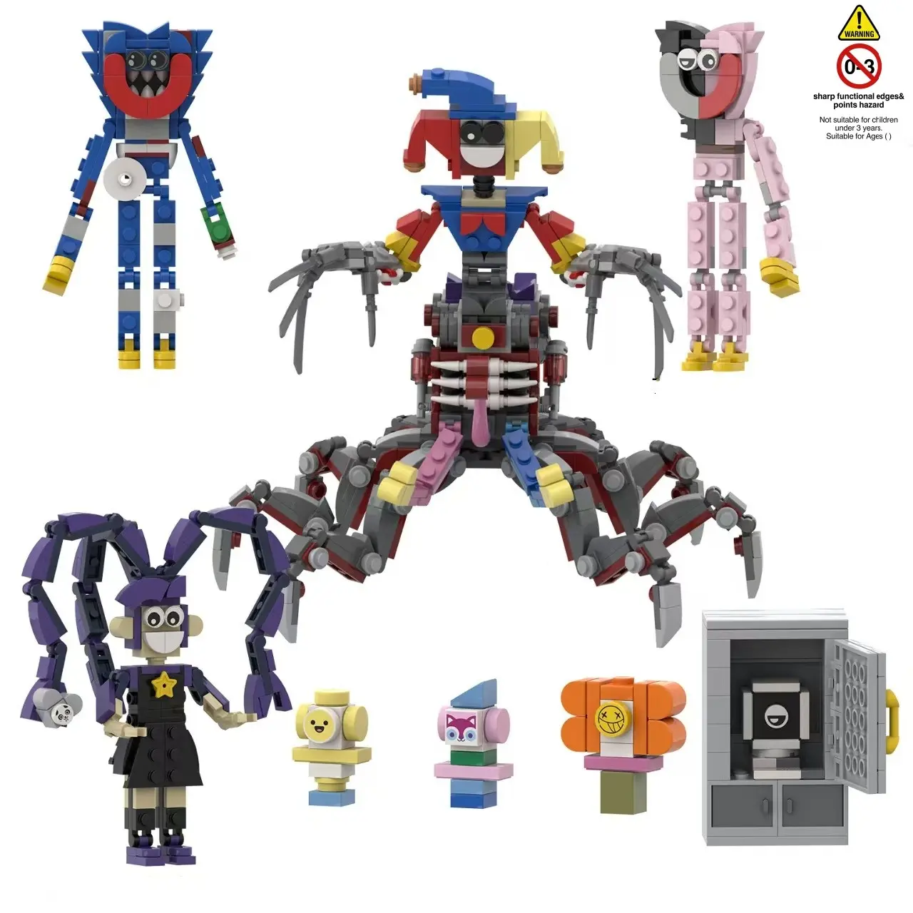 Classic Game Interlocking Building Block Model Set, Model Building Blocks, Building Sets, Luxury 8-Piece Kit + Creative Character Dolls, Figures Combo, Collectible Toy, Bricks, Perfect Gift for Kids and Adults