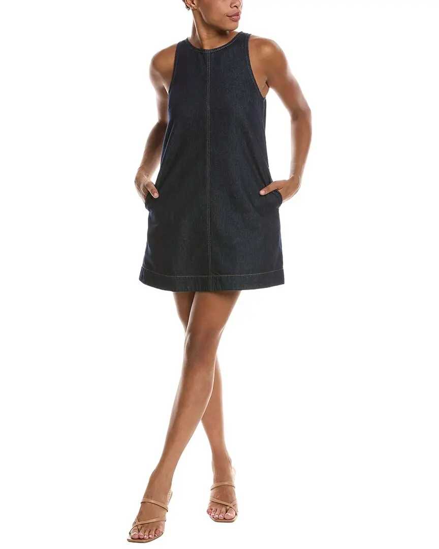 Madewell Denim Linen-Blend Shift Dress