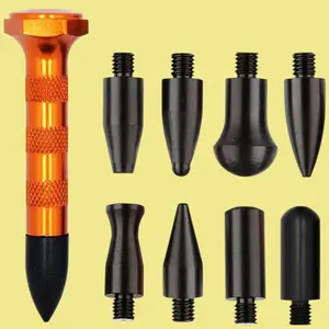 GS DIY Paintless Dent Repair Kit Metal Tap Down Pen with 9 Heads Tips Dent Removal Tools