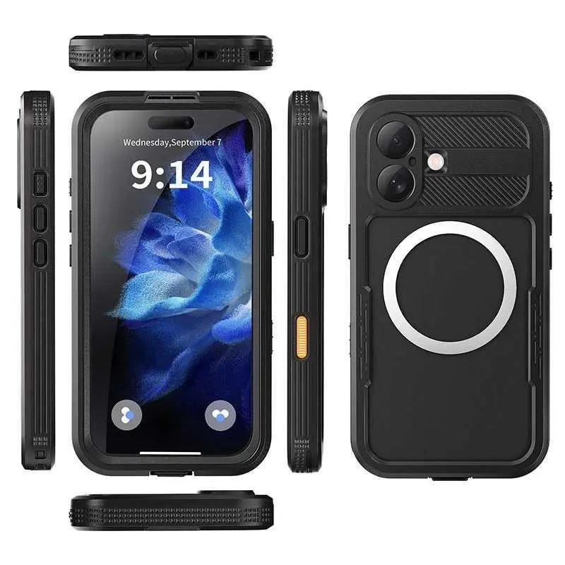 God of War Series For iPhone 16 Waterproof Magnetic Outdoor Diving Cycling Full Coverage Phone Case In Stock HNB70