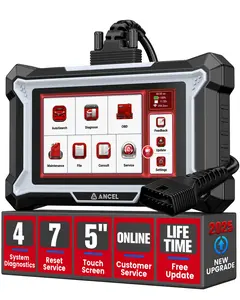 ANCEL DS100 OBD2 Scanner ABS/SRS/Transmission/Check Engine,7 Resets Oil, Brake, BMS, SAS, ETS, Gear Learning, Lifetime Updates,Free Support