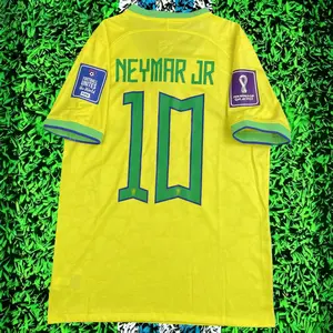 2022 World Cup Brazil Fan Edition Home ShortSleeve 10 JR Soccer Jerseys