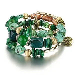 Green Memory Wire Bracelet