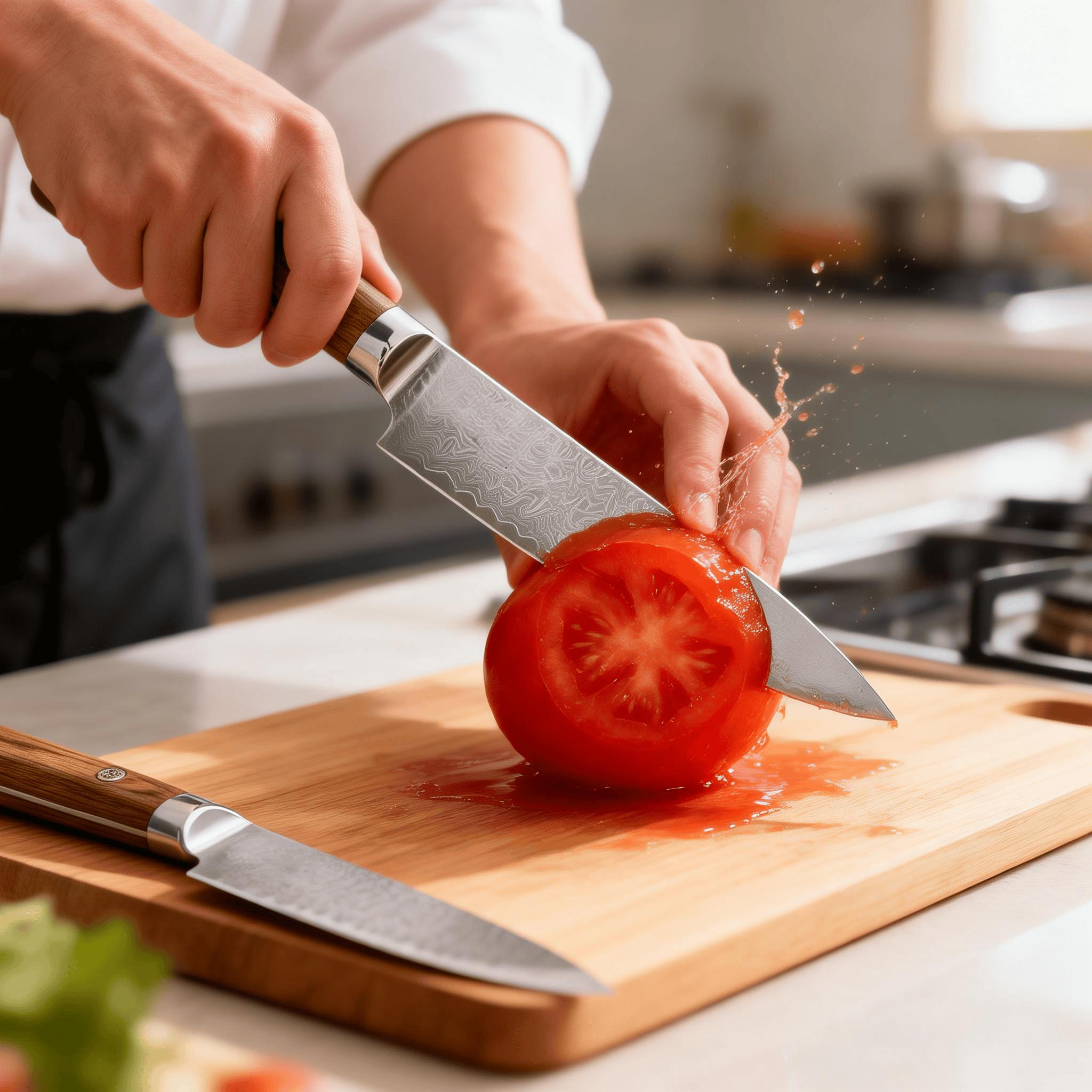 YUANREN 2-Piece Gift Series Knife Set | 8" Chef Knife & 5" Paring Knife | AUS-10 Damascus Steel (67 Layers) | Full Tang with Golden Pakkawood Handle & Mosaic Pin | Luxury Gift for Home Chefs