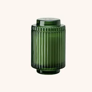 LA JOLIE MUSE Amélie Pomegranate & Pine Scented  Candle - Pomegranate, Pine, Amber | Natural Long-Lasting Soy Wax | Up to 120 Hours Burn Time | Clean Burn | Christmas Candle | Aesthetic Home Décor | Green Ribbed Glass