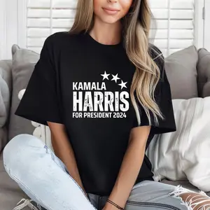 Kamala Harris for President 2024 T-shirt Unisex Comfort Cotton Fabric Womenswear Casual Tshirt