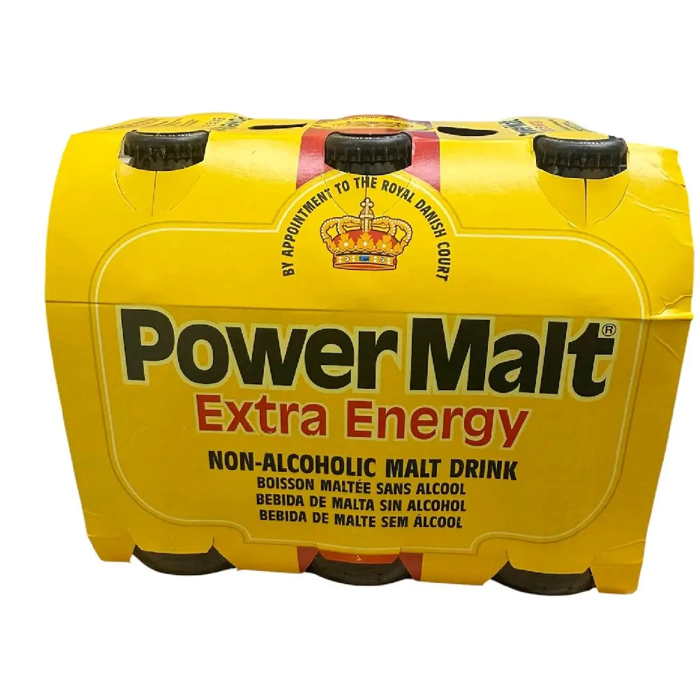 Power Malt Extra Energy Non-Alcoholic Beverage, Pack of 6 Sports & Energy Drink
