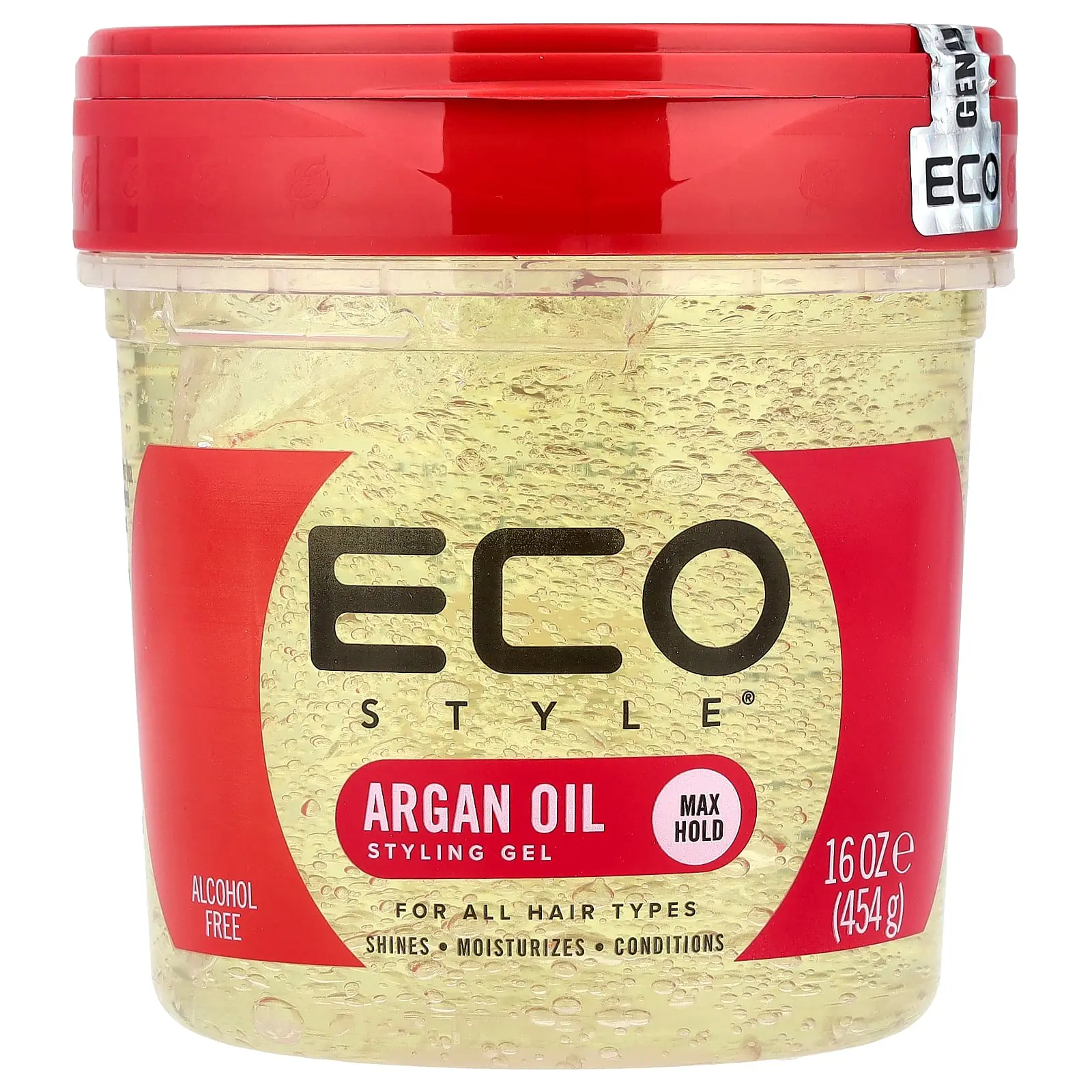Eco Style Styling Gel, Max Hold, For All Hair Types, Argan Oil, 16 oz (454 g)