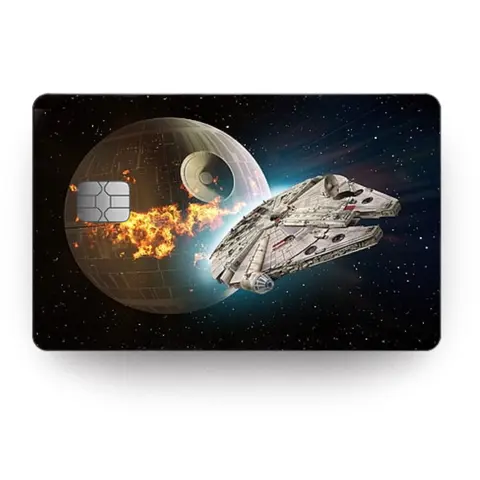Falcon Credit Card Vinyl Skins, Easy-Pull Tabs, Easy Installation Accessory for Office Stationery Use
