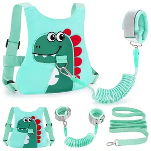 Toddler Leash-Baby Walking Safty Harness and Child Anti Lost Wrist Link for Girls/Boys Travel (Green)