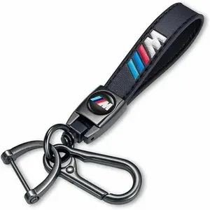 Genuine Leather Car Keychain for M Sport Key Ring Lanyard Accessories