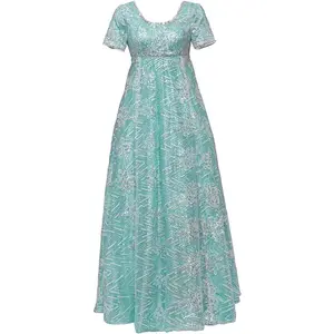 Kate Sharma Dress Cosplay Costume High Waistline Regency Era Dress Jane Austen Tea Party Gown