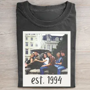 Vintage Polaroid Picture of Friends Sitcom Est 1994 Graphic Tee - Chandler Bing - Joey Tribbiani - Ross Geller - Gift for Friends - Memorial Gifts Menswear Top