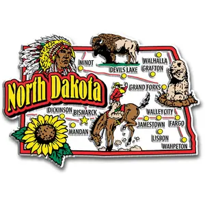 North Dakota Jumbo State Magnet by Classic Magnets