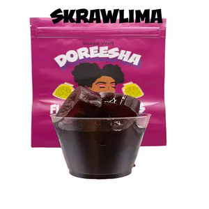 Doreesha FLAVAD SKRAWLIMA PUURCKLES - Sweet, Tangy, & Sour Snack with large chunks of lime and strawberry - 1 Large Pack - Individual Bags for Easy Snacking - Strawberry and lime paired with the dill and sourness vinegar flavor