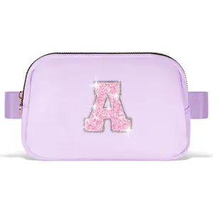 L-QE02   Christmas Gift for Teen Girls Kids Daughter Her - Birthday Gifts for 3 4 5 6 7 8 9 10 11 12 13 Year Old Girls,Fanny Pack Crossbody Bag Purse Belt Bag Cute Trendy Stuff | Lavender,Initial A