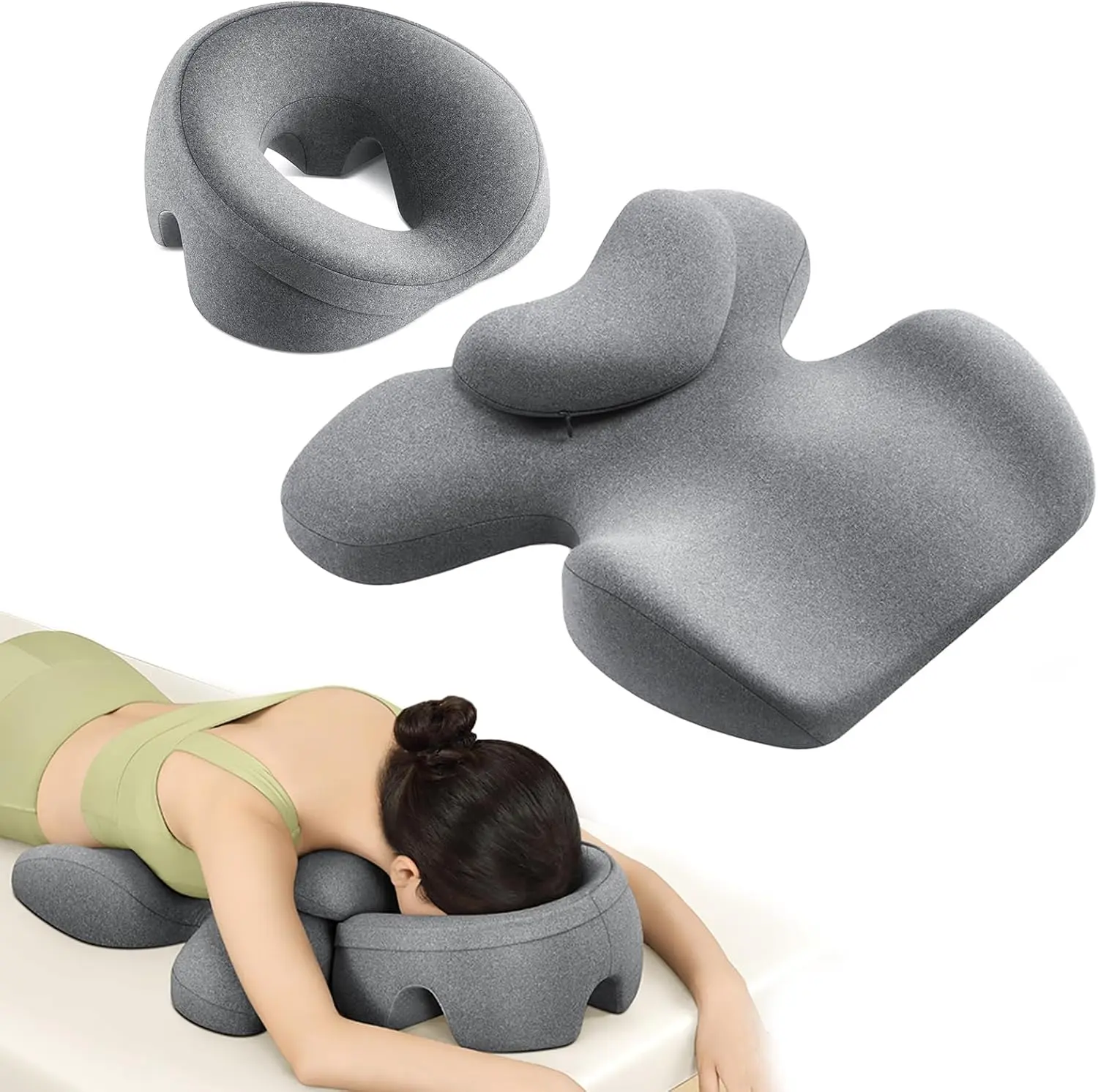 Massage Headrest for Bed, a Chest and Face Support Sleep Pillow, is Suitable for Massage, SPA and Sleep Face Down for Eye Surgery, After Surgery for Sleeping