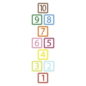 Jump Rope Number Fun Floor Game Stickers, Peel and Stick Waterproof Wall Decor, Suitable for Classroom, Daycare, Playroom, School